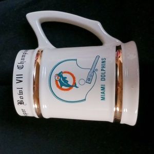 Miami Dolphins Super Bowl VII Champions Beer Stein. New condition.